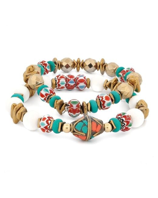 Ebru Jewelry Multicolor Coastal Bohemia Bracelet Set
