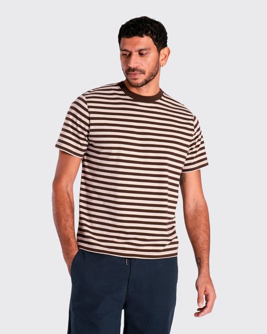Far Afield Brown Ringer Stripe T-Shirt for men