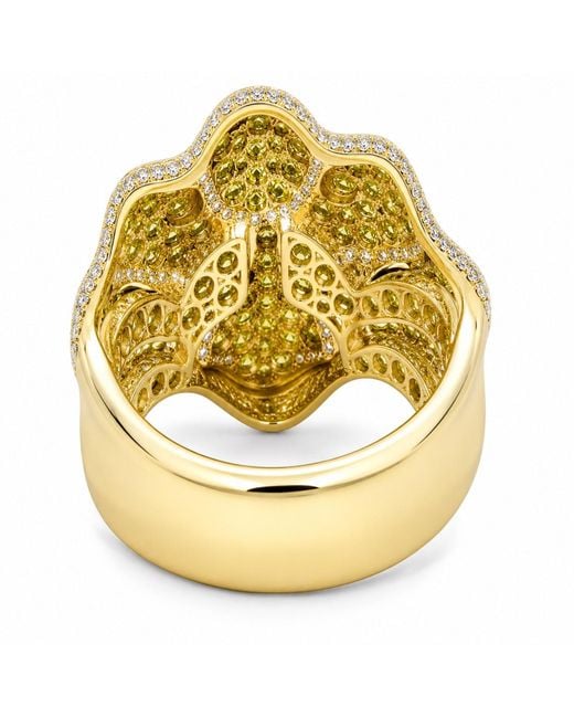 Artisan Yellow 14K & Diamond Floral Statement Ring