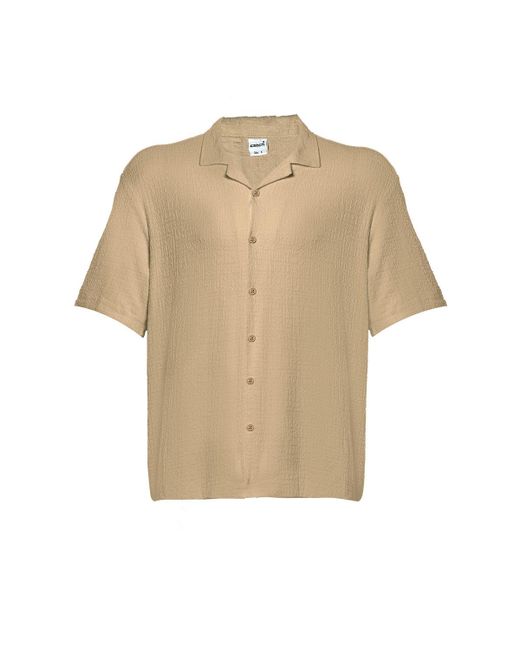Monique Store Natural Neutrals Linen Short Sleeve Regular Shirt for men