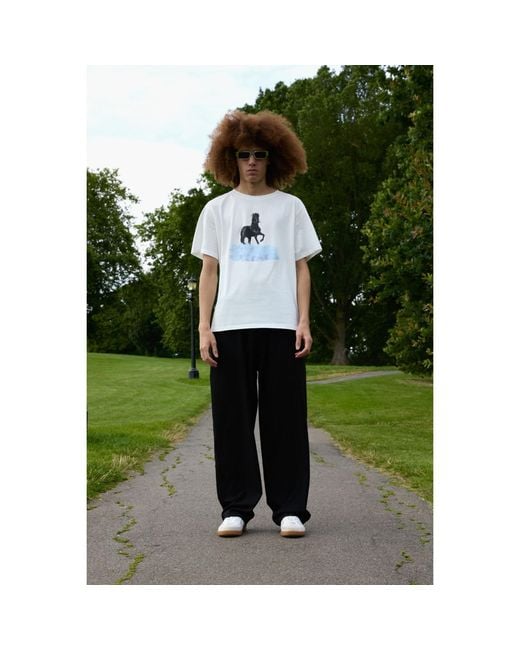 Sour Figs White Horse Print T-Shirt