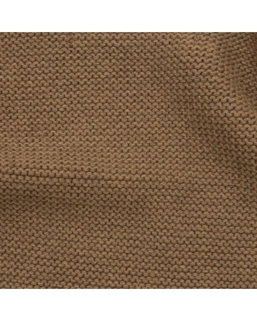 Paul James Knitwear Brown Cotton Garter Knit Fynn Mini Neckerchief