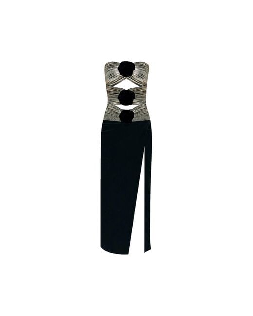 Nur Karaata Black Serbelloni Dress
