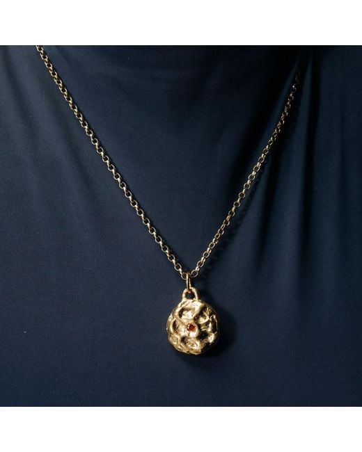 Moca Jewellery Metallic Moon Gem Necklace