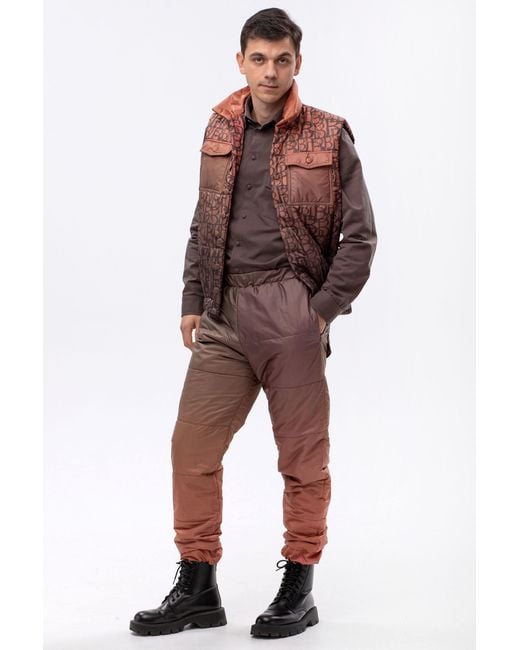 Maison Bogomil Brown Down Pants for men