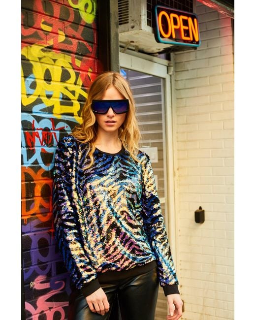 Any Old Iron Multicolor Zebra Sweatshirt for men