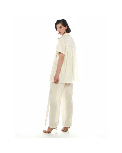 Copurs Gray Neutrals Gia Shirt & Alya Top & Darina Trousers Set