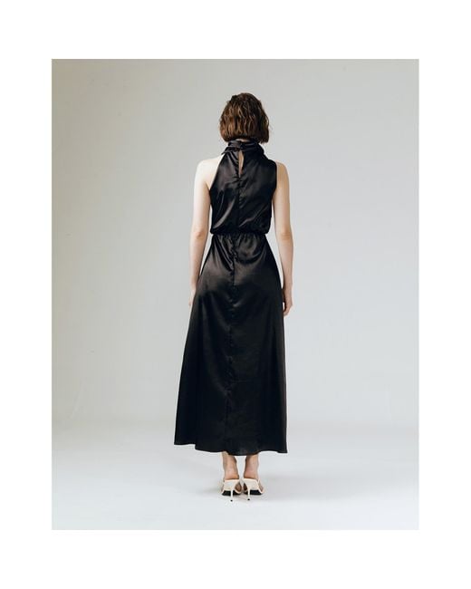 Ats the Label Black Amelia Ruffle Neck Dress