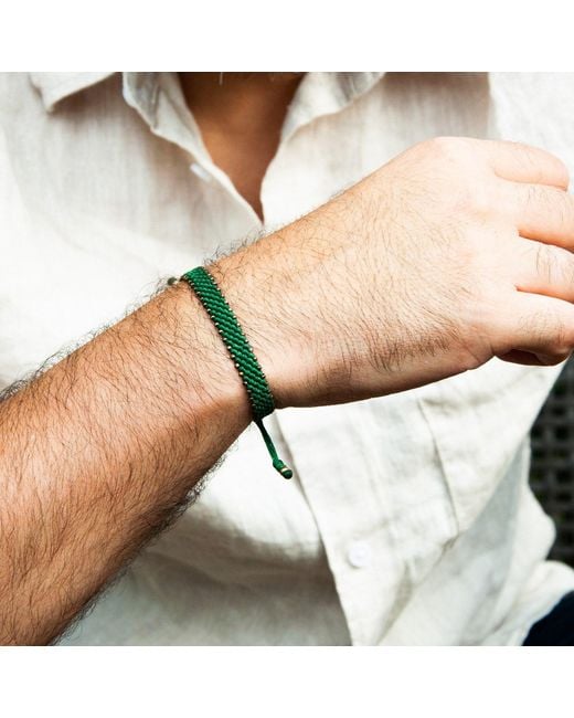 Harbour Uk Green Bronze Connection Wide Rope Bracelet for men