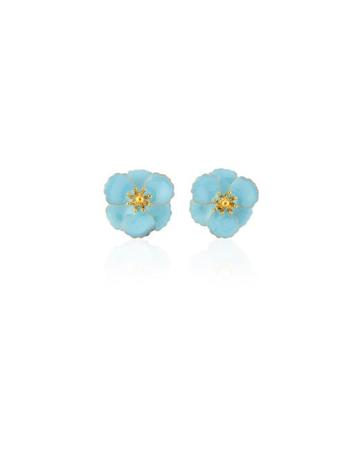 Milou Jewelry Blue Petite Flower Earrings