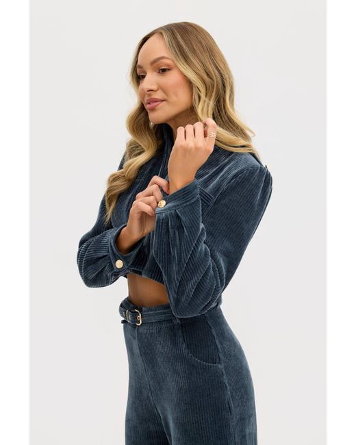 Why Mary Blue Lucia Corduroy Cropped Jacket