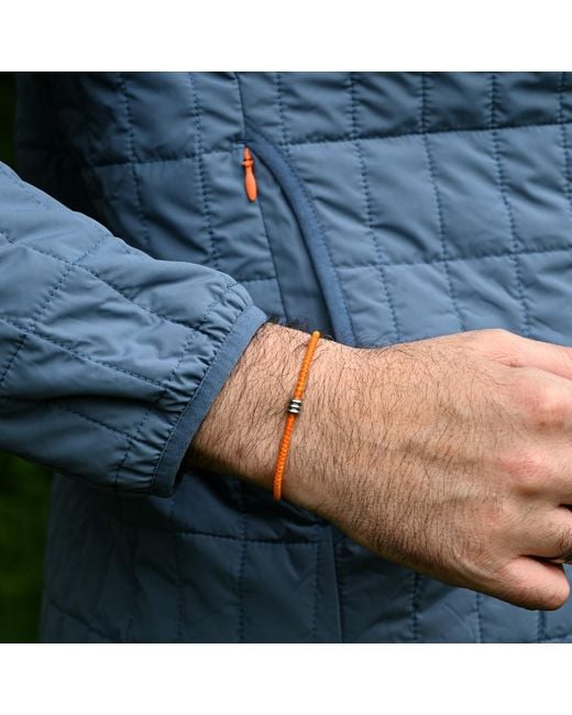 Harbour Uk Orange Iron Flow Steel Rope Bracelet for men