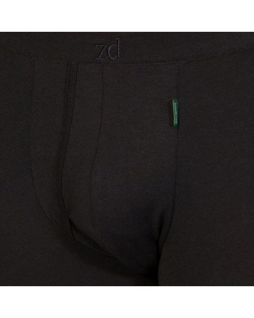 Zd - Zero Defects Black Heracles Fly Front Boxer – Maximum Softness For Sensitive Skin for men