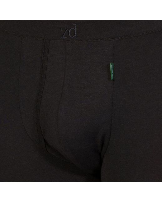 Zd - Zero Defects Black Heracles Fly Front Boxer – Maximum Softness For Sensitive Skin for men