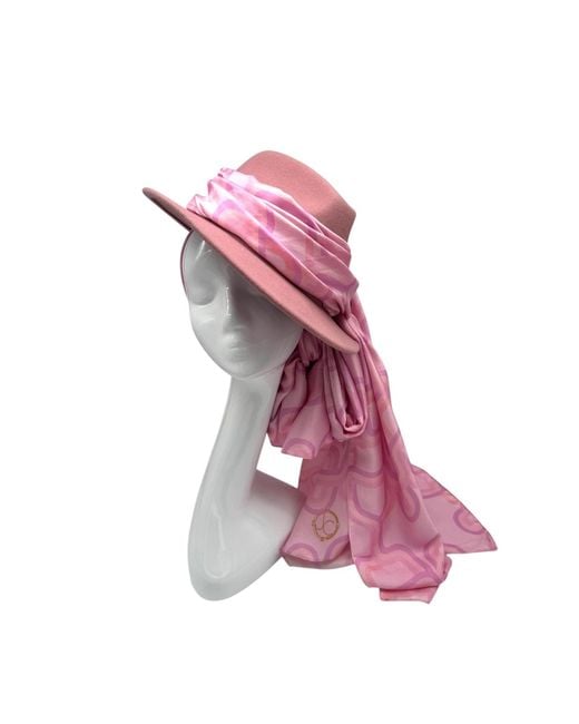 Julia Clancey Pink Fondant Fifi Scarf Fedora Set