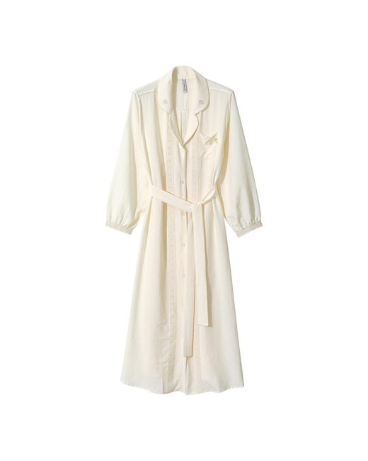 Luna Luz Natural Neutrals Thea Sand-Washed Shirt Robe Dress