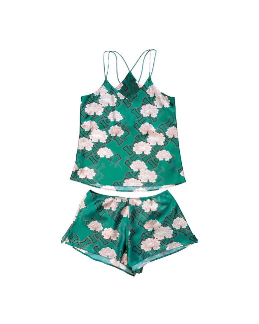 Emma Wallace Green Kiku Cami Set
