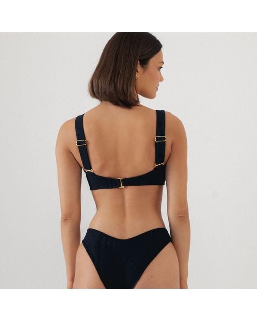 Montce Black Rib Hayden Bikini Top