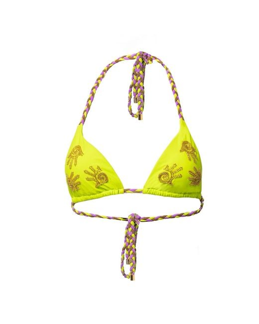 Raw Potential Yellow Sakari Bikini Top
