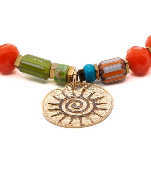 Ebru Jewelry Metallic Spiritual Sun Bracelet
