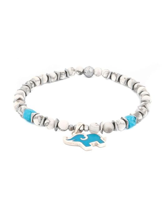 Ebru Jewelry Blue Elephant Soul Bracelet for men