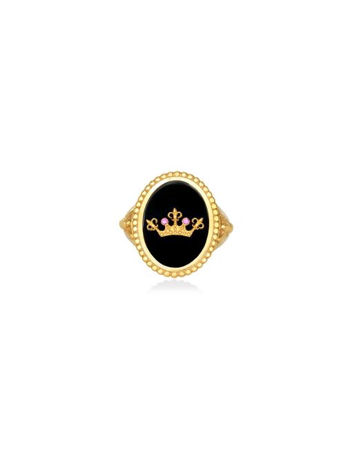 Myrto Katramadou Jewellery Black Queen Bee Crystal– Ring