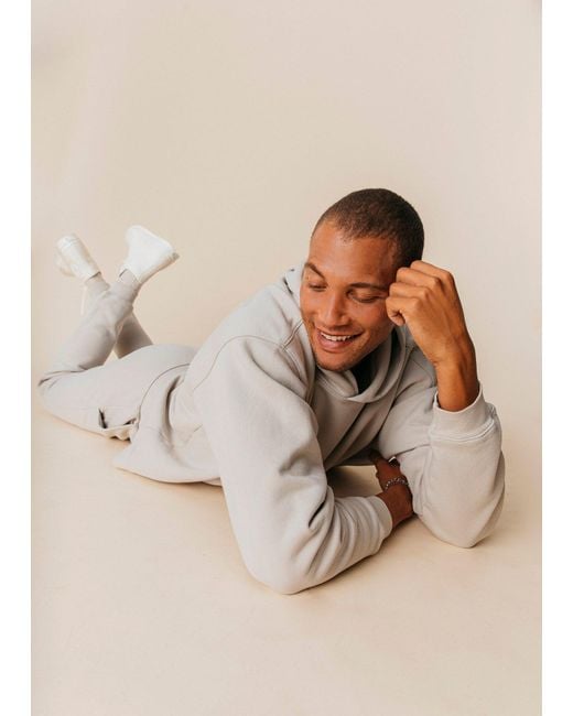 Ocio Leisurewear Gray Neutrals Oversized Hoodie for men