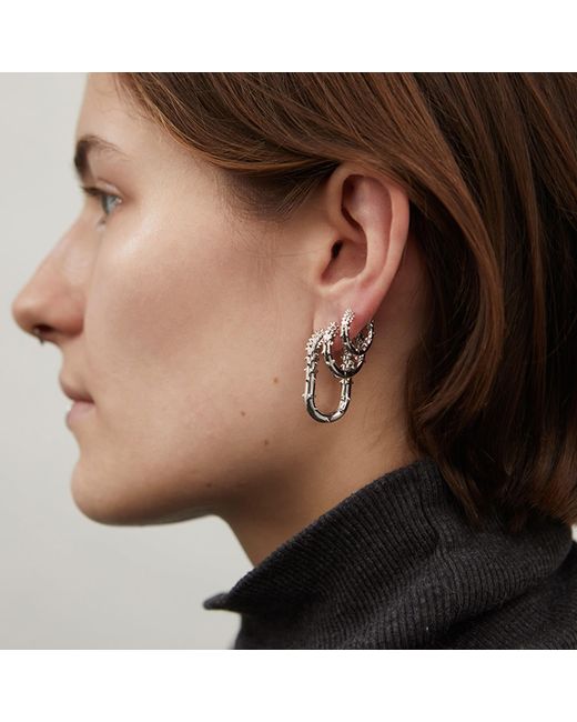 Kasun Metallic Rectangle Hoop Earring
