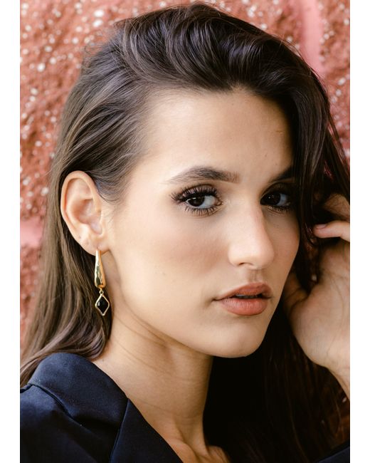 Adriana Pappas Designs Metallic Glitzy Drip Hoops
