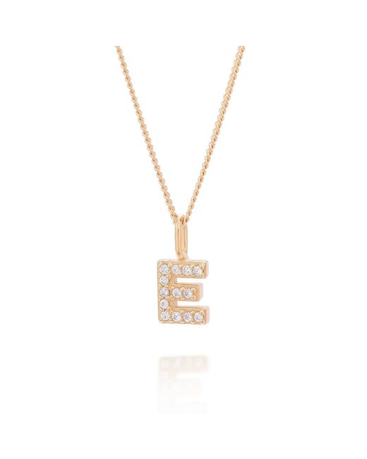 Nellou Jewellery Metallic Initial Sparkle Necklace Plated Sterling