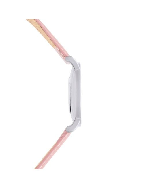 Bermuda Watch Company Annie Apple Alore Silver/white/pink Leather Hairdresser Scissor Hands Wrist Watch