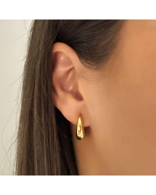 Evie Jewelry Metallic Empire Hoop Earrings