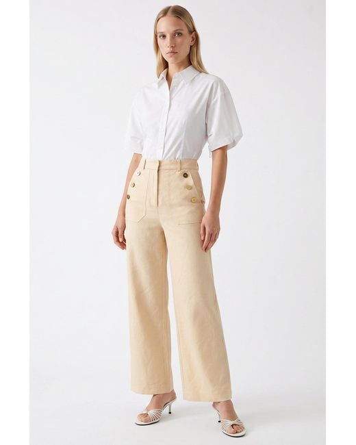 Exquise Natural Neutrals Petra Wide Leg Pants