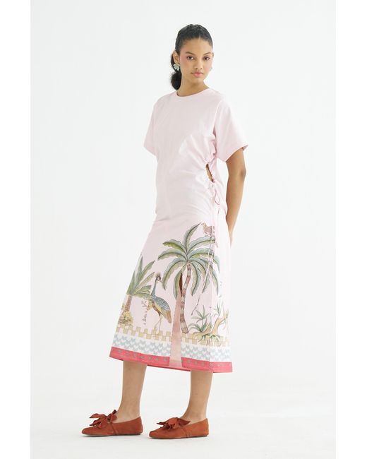 Maison Qala Pink Celandine Dress