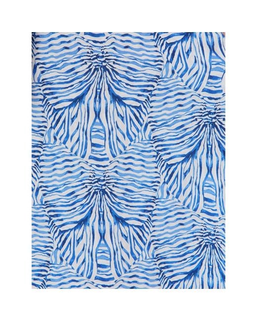 Helen Mcalinden Blue Avril Stripe And Bow Print Dress