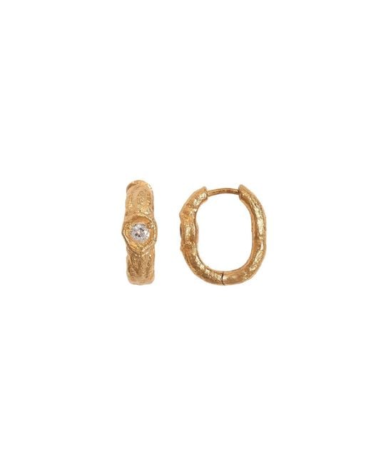 Claire Hill Designs Metallic Topaz Branch Hoop Earrings