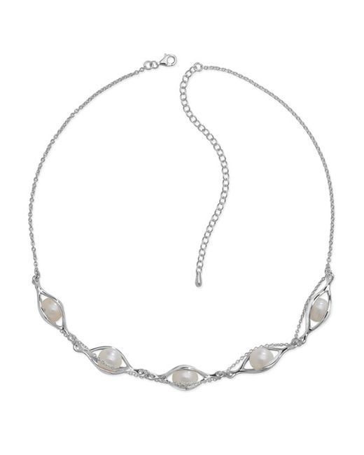 Lucy Quartermaine Metallic Couture Pearl Necklace
