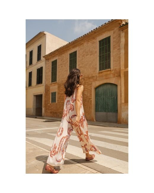 Traffic People Pink Birds Of A Feather Cream And Ithaca Romper Jumpsuit