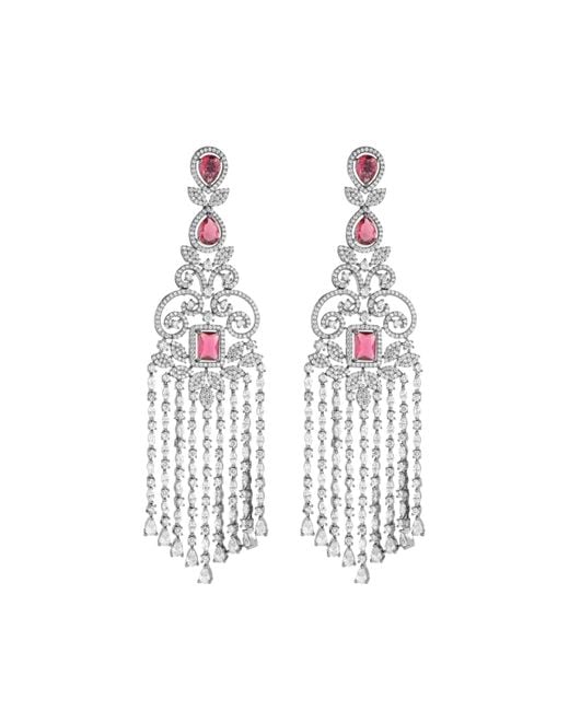 Meraki by Rashmi Bajaj White Antoine Earrings