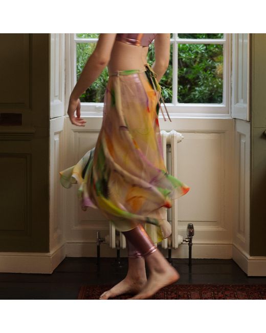 Klements Yellow Solstice Silk Skirt