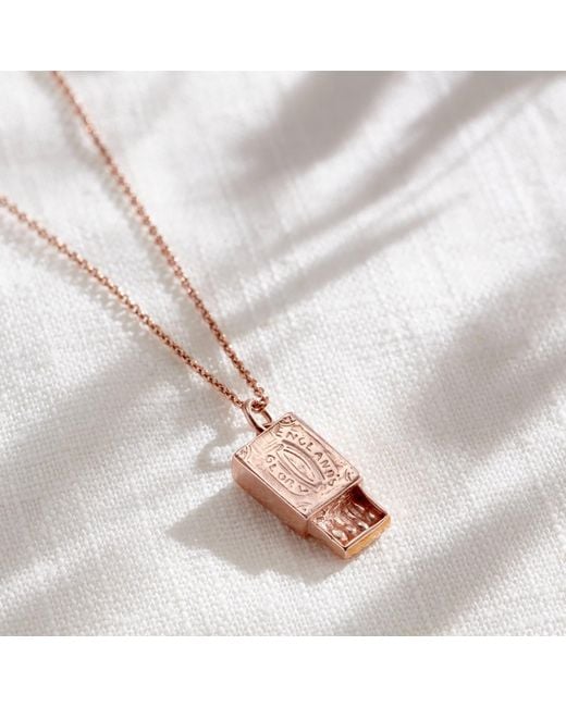 Posh Totty Designs Metallic Matchbox Charm Necklace