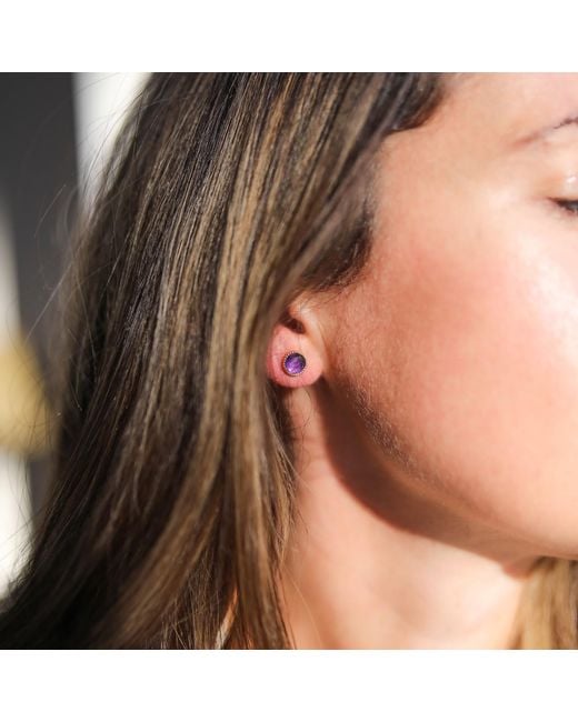 Auree Jewellery Metallic Barcelona February Birthstone Stud Earrings