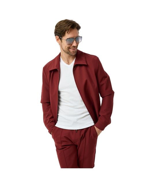DAVID WEJ Red Ashford Relaxed Drawstring Trouser for men