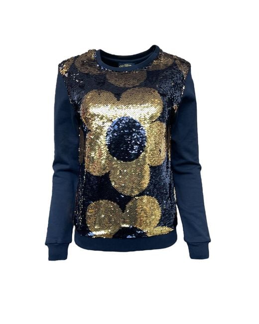 Any Old Iron Metallic Golden Quant Reversible Sequin Sweatshirt for men