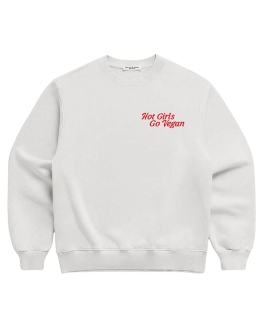 Dont Eat the Homies White Hot Girls Go Vegan Crewneck