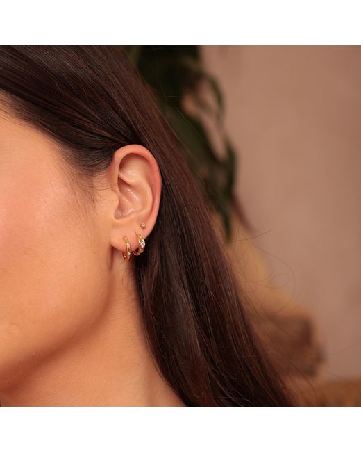 Esterah Metallic Mini Starry Huggie Earrings