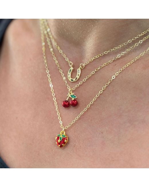 Rachel Nathan Metallic Strawberry Fields Necklace
