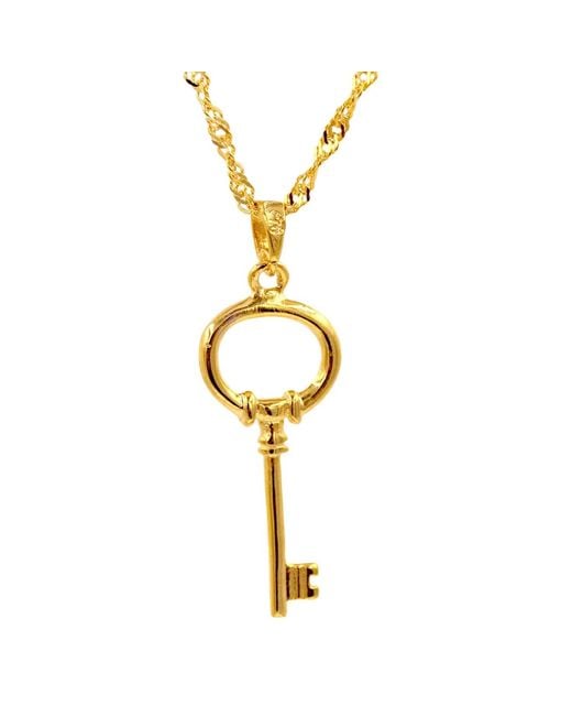 1610Istanbul Metallic Istanbulite Wish Key Necklace