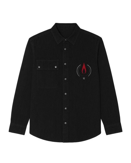 Born in Exile Black Denim Shirt for men