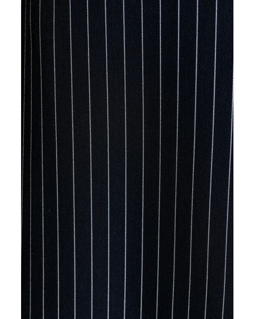 Louche Blue Tilde Pinstripe Straight Leg Trouser